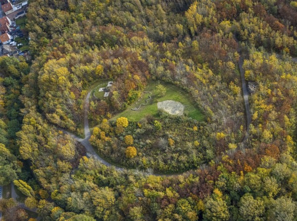 Aerial view, Windsegelhalde in the district Heessen in Hamm, Ruhr area, North Rhine-Westphalia,