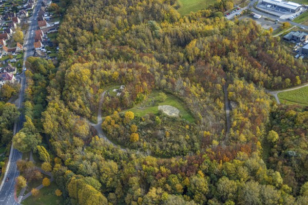 Aerial view, Windsegelhalde in the district Heessen in Hamm, Ruhr area, North Rhine-Westphalia,