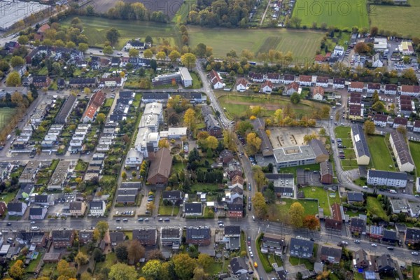 Aerial view, St. Boniface Catholic Church, St. Boniface Senior Citizens' Centre and St. Boniface