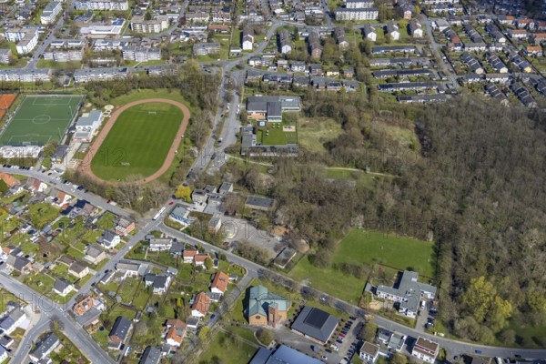Aerial view, family oasis Heessen indoor swimming pool, former Heessen outdoor swimming pool area