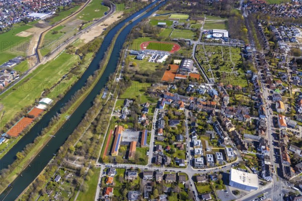 Aerial view, Maximare Erlebnistherme Bad Hamm, Sports Centre Hamm-Ost with Jahnstadion,
