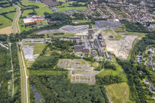 Aerial view, CreativRevier Heinrich Robert, former Ost Heinrich Robert mine, Herringen, Hamm, Ruhr