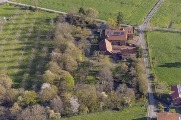 Aerial photograph, Otmar Alt Foundation, Uentrop, Hamm, Ruhr area, North Rhine-Westphalia, Germany,