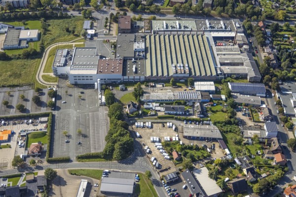 Aerial view, Römerstraße industrial estate with Hella GmbH Hueck und Co. plant in the Bockum-Hövel