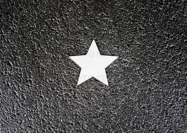Stars on sidewalk as memorial for Nazi victims, Tilbeck Abbey, Tilbeck foundation, Havixbeck,