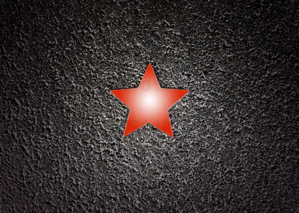 Stars on sidewalk as memorial for Nazi victims, Tilbeck Abbey, Tilbeck foundation, Havixbeck,