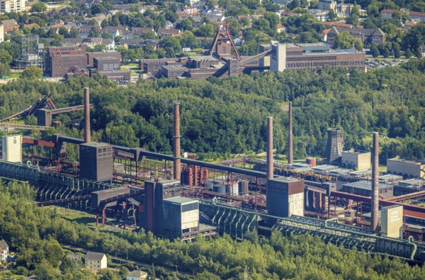 Aerial view, UNESCO World Heritage Zollverein Coal Mine Industrial Complex and Zollverein Coking