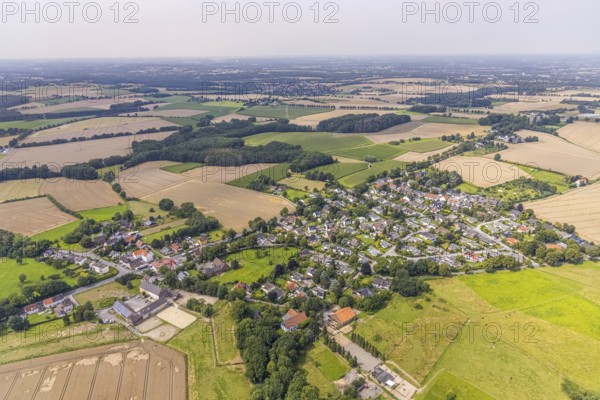 Aerial view, riding centre Christina Plotz and local view district Strickherdicke,