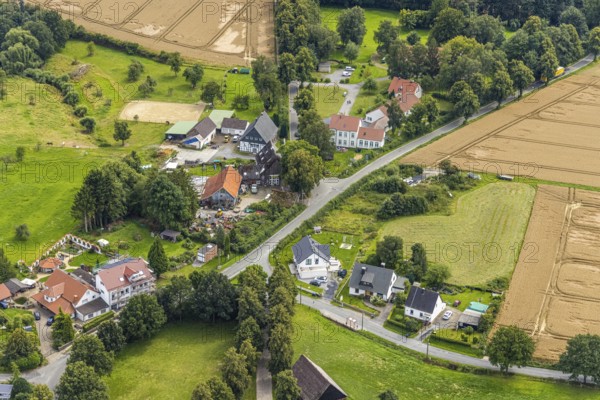 Aerial view, construction site for fire station building Stentroper Weg, Palzstraße and corner