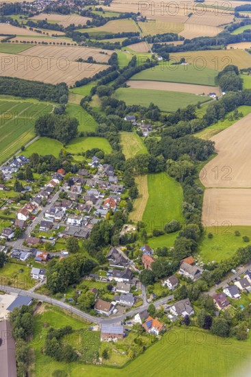 Aerial view, aerial view district Warmen, Fröndenberg/Ruhr, Ruhr area, North Rhine-Westphalia,
