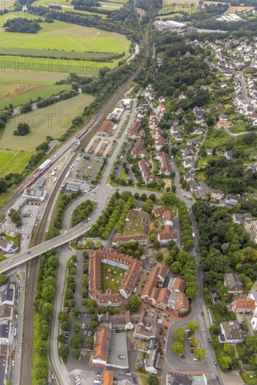 Aerial view, planned reconstruction Harthaer Straße, Wilhelm-Feuerhake-Straße intersection Mendener