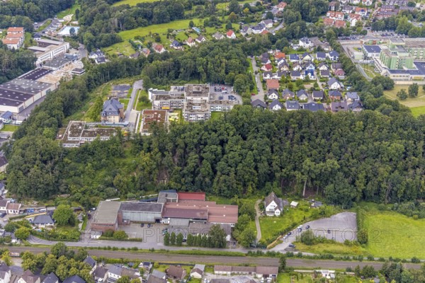 Aerial view, Frömag Maschinenfabrik GmbH and Schmallenbach-Haus Seniorensiedlung in