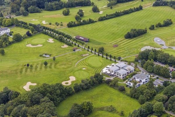 Aerial view, Golf Hotel and Golf Club Gut Neuenhof in Fröndenberg/Ruhr, Ruhr area, North