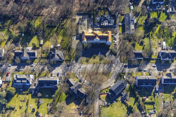 Aerial view, Bildungszentrum des Handels Gelsenkirchen e.V., Buer, Gelsenkirchen, Ruhr area, North