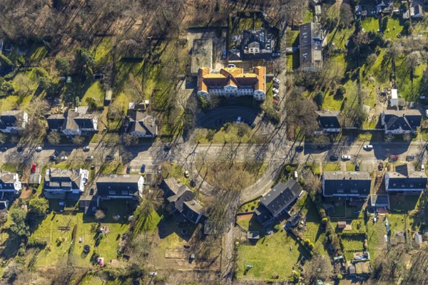 Aerial view, Bildungszentrum des Handels Gelsenkirchen e.V., Buer, Gelsenkirchen, Ruhr area, North