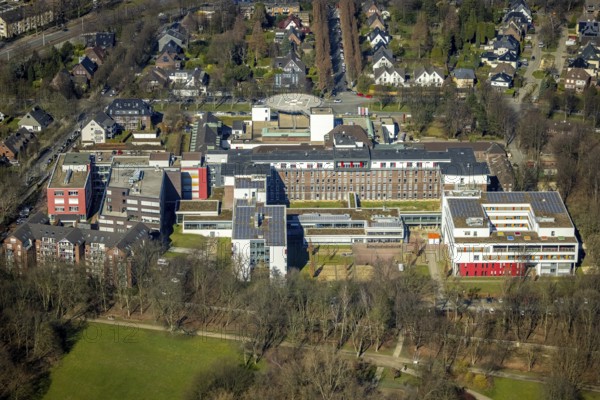 Aerial view, Bergmannsheil and Children's Hospital Buer, Buer, Gelsenkirchen, Ruhr area, North