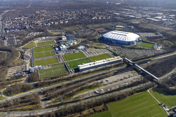 Aerial view, Schalke Veltins-Arena, Courtyard by Marriott Gelsenkirchen, hotel complex at Berger