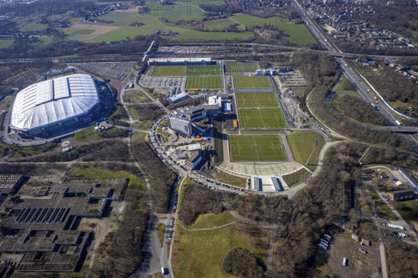 Aerial view, Schalke Veltins-Arena, Courtyard by Marriott Gelsenkirchen, hotel complex at Berger