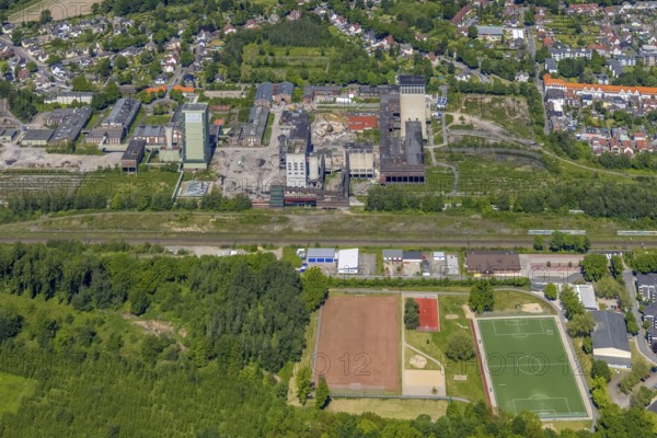 Aerial view, New Westerholt Colliery, Hassel, Gelsenkirchen, Ruhr area, North Rhine-Westphalia,