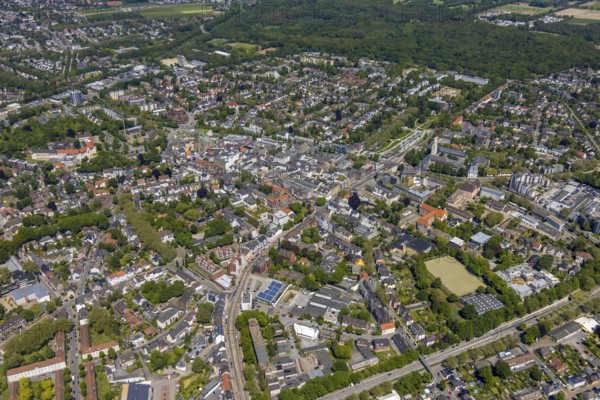 Aerial view, main centre Buer, retail centre, Buer, Gelsenkirchen, Ruhr area, North