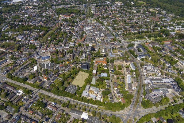 Aerial view, main centre Buer, retail centre, Buer, Gelsenkirchen, Ruhr area, North