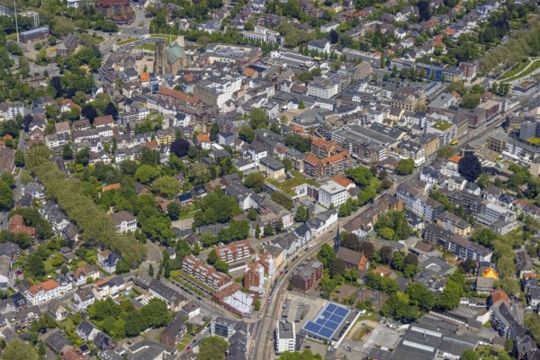 Aerial view, main centre Buer, retail centre, Buer, Gelsenkirchen, Ruhr area, North