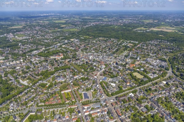 Aerial view, main centre Buer, retail centre, Buer, Gelsenkirchen, Ruhr area, North