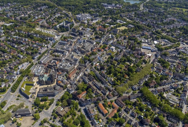 Aerial view, main centre Buer, retail centre, Buer, Gelsenkirchen, Ruhr area, North