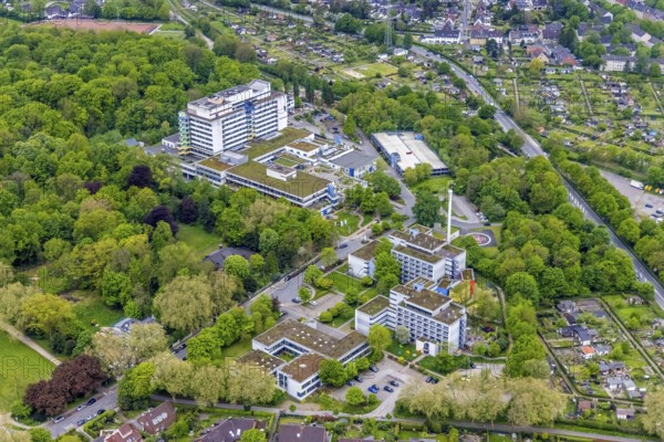 Aerial view, Marienhospital Gelsenkirchen, St. Augustinus Heime, Ückendorf, Gelsenkirchen, Ruhr