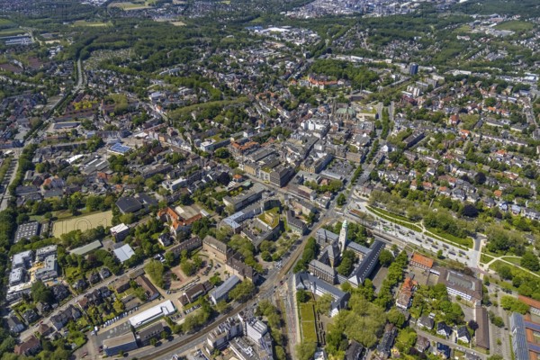 Aerial view, main centre Buer, retail centre, Buer, Gelsenkirchen, Ruhr area, North