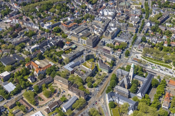 Aerial view, main centre Buer, retail centre, Buer, Gelsenkirchen, Ruhr area, North