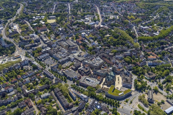 Aerial view, main centre Buer, retail centre, Buer, Gelsenkirchen, Ruhr area, North