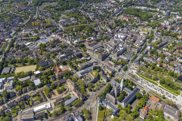 Aerial view, main centre Buer, retail centre, Buer, Gelsenkirchen, Ruhr area, North