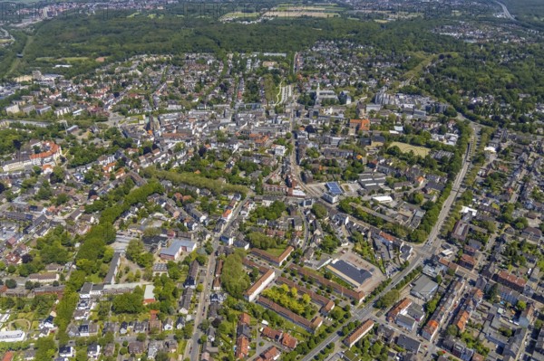 Aerial view, main centre Buer, retail centre, Buer, Gelsenkirchen, Ruhr area, North
