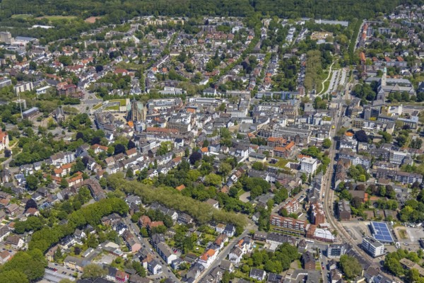 Aerial view, main centre Buer, retail centre, Buer, Gelsenkirchen, Ruhr area, North