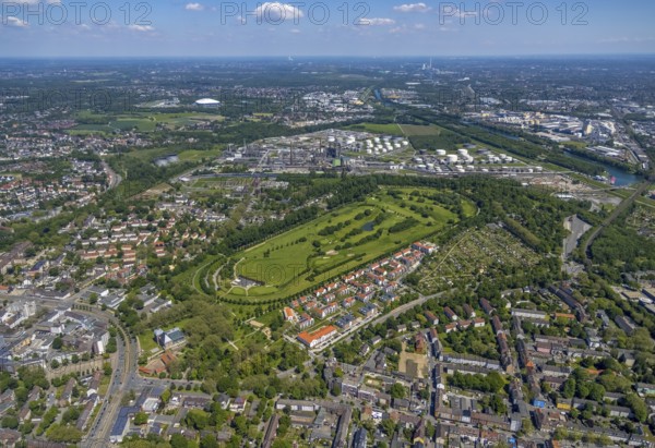 Aerial view, Golfclub GC Schloss Horst, allotment garden association Horst Emscher, Belia