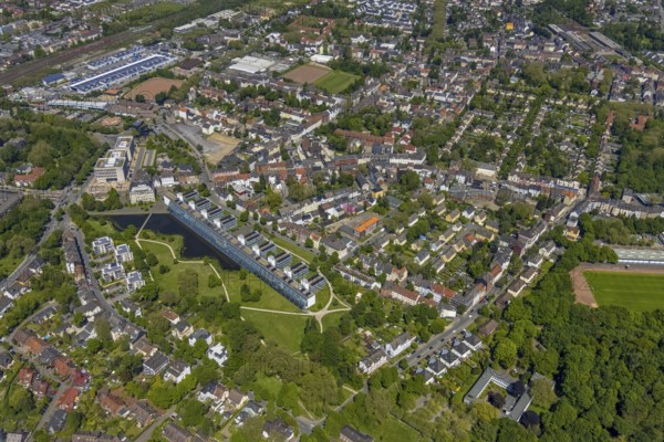 Aerial view, supplementary location retail centre, Bochumer Straße, Wissenschaftspark Gelsenkirchen