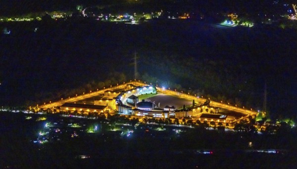 Aerial view, Gelsenkirchen Prison, JVA Feldmark, Gelsenkirchen, Ruhr area, North Rhine-Westphalia,