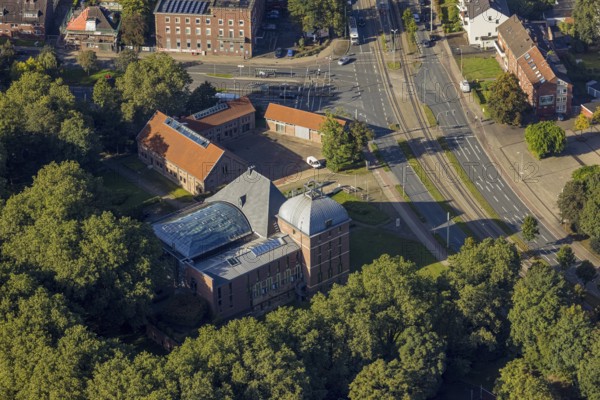 Aerial view, adventure museum Schloss Horst and outer castle Schloss Horst in the district Horst in