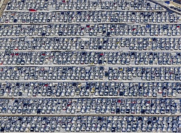 Aerial photo, CAT Automobillogistik Essen, Essen-Altenessen, Essen, Ruhr area, North