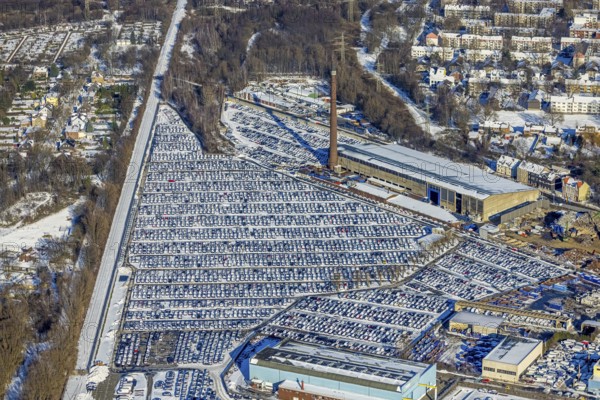 Aerial photo, CAT Automobillogistik Essen, Essen-Altenessen, Essen, Ruhr area, North