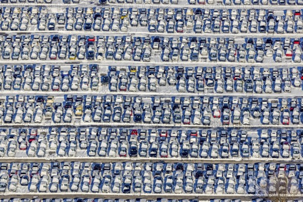Aerial photo, CAT Automobillogistik Essen, Essen-Altenessen, Essen, Ruhr area, North