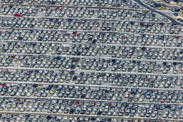 Aerial photo, CAT Automobillogistik Essen, Essen-Altenessen, Essen, Ruhr area, North