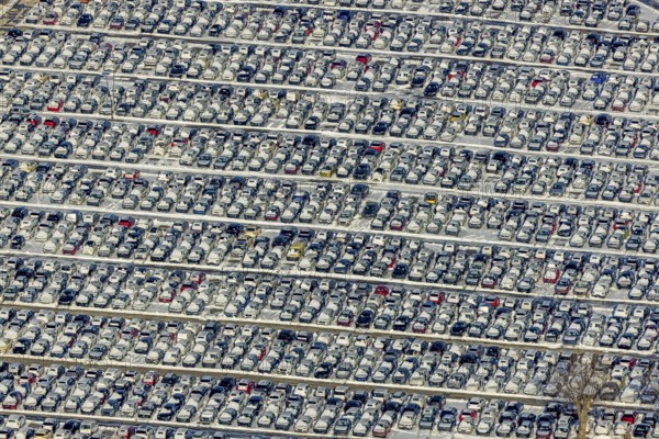 Aerial photo, CAT Automobillogistik Essen, Essen-Altenessen, Essen, Ruhr area, North