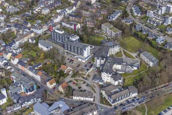 Aerial view, Kliniken Essen Mitte - Evangelisches Krankenhaus Essen-Werden, St. Josef Krankenhaus