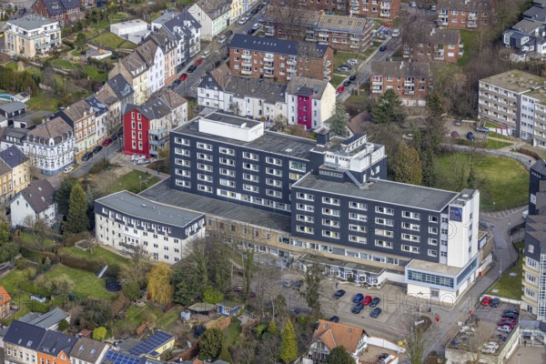 Aerial view, Kliniken Essen Mitte - Evangelisches Krankenhaus Essen, Werden, Essen, Ruhr area,