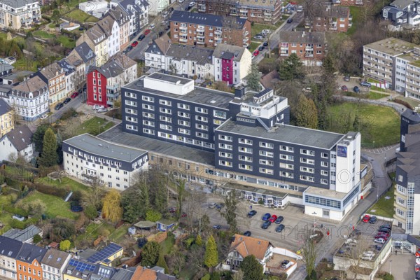 Aerial view, Kliniken Essen Mitte - Evangelisches Krankenhaus Essen, Werden, Essen, Ruhr area,