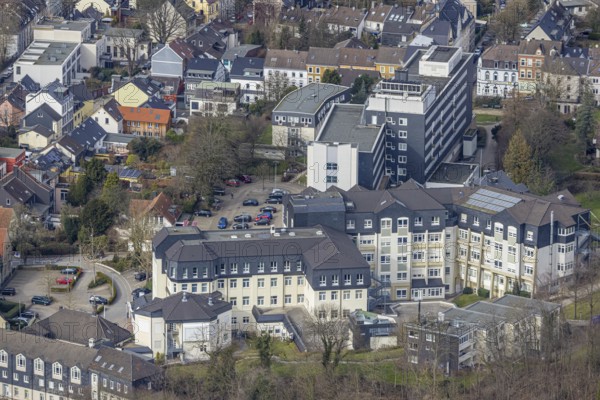 Aerial view, Kliniken Essen Mitte - Evangelisches Krankenhaus Essen-Werden, St. Josef Krankenhaus
