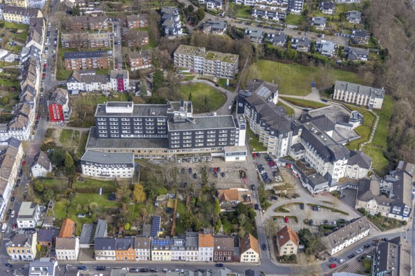Aerial view, Kliniken Essen Mitte - Evangelisches Krankenhaus Essen-Werden, St. Josef Krankenhaus