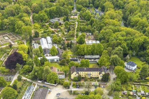 Aerial view, Grugapark, Botanical Garden of the University of Duisburg / Essen, Horticultural